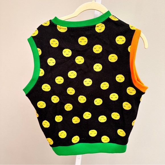 LUCKY TRY
KIDS Smiles All Over Knit Cotton Vest in Black size 10-11 - Picture 2 of 4